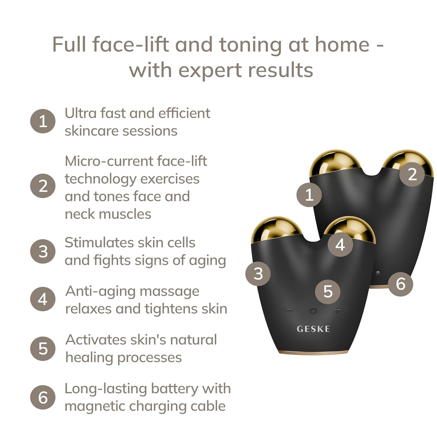 Lifting facial con microcorriente | 6en1